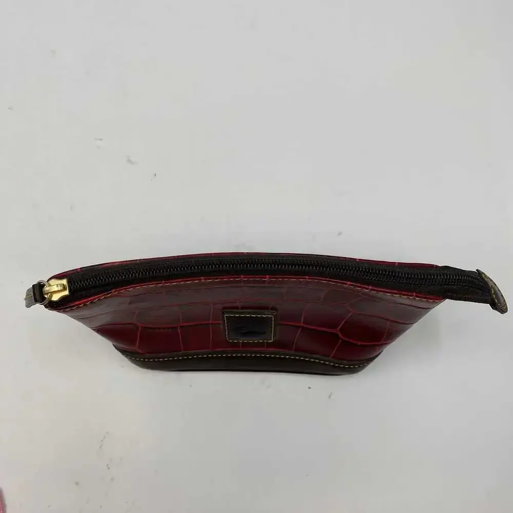 Dooney & Bourke Red Leather Croc Clutch | OS Regular